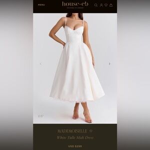 House of CB Cream Midi Dress (Mademoiselle)